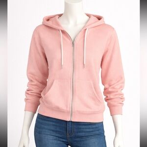 SHEIN Blush Pink Hoodie with Zip